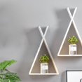 thumbnail image 5 of Estante de madera de tres esquinas, estante decorativo montado en la pared para la habitación de los niños y las decoraciones del dormitorio, decoración de bricolaje, blanco, 5 of 5