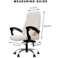 thumbnail image 2 of Printed Office Chair Covers, Stretch Computer Chair Cover Universal Boss Chair Covers Modern Simplism Style High Back Chair Slipcover - Yellow Flower, Medium, 2 of 7