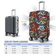 thumbnail image 6 of Balery Luggage Cover Geometry Print Suitcase Covers for Luggage Elastic Washable Suitcase Protector Fits 18-32 Inch Luggage-X-Large, 6 of 9