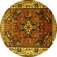 thumbnail image 1 of Ahgly Company Indoor Round Persian Yellow Traditional Area Rugs, 6' Round, 1 of 4