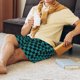 thumbnail image 5 of Fotbe Black And Teal Checkerboard Pantalones Cortos de Pijama para Hombre, Ropa de Dormir, Pantalones de Pijama Cortos para Hombre-Medium, 5 of 6