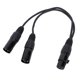 thumbnail image 1 of Cable Divisor XLR 1 Hembra 2 Macho, Cable De Micrófono Equilibrado Claridad Máxima De Señal 20 AWG 4N OFC Para Estudio, 1 of 7