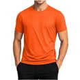 thumbnail image 2 of Kalauyu Running Shirts Men Sport Tops Dry Fit Gym Wicking Athletic Quick Dry Moisture Wicking T Shirts Solid Color Breathable Cool Fitness Workout Shirts, 2 of 9