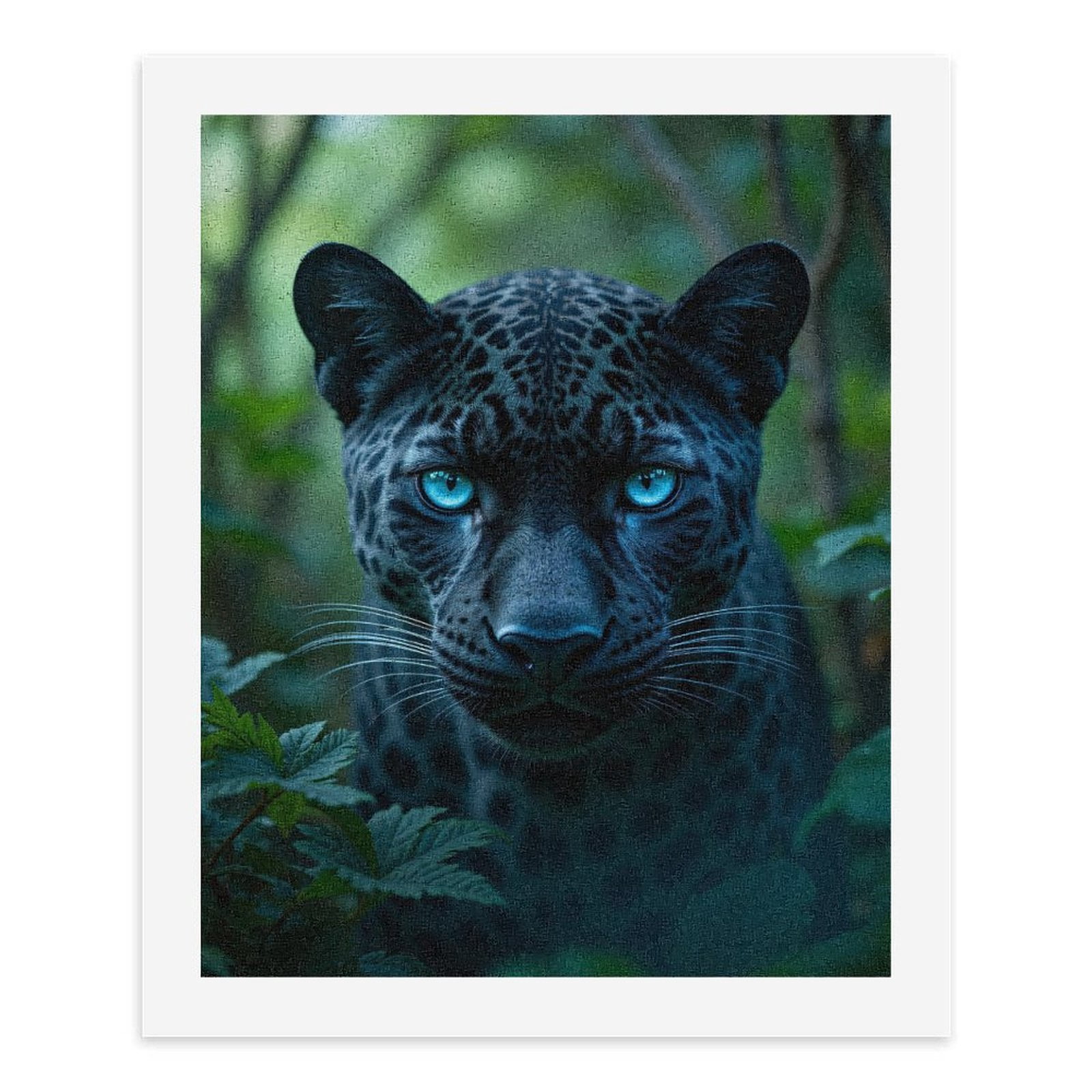 Paint By Numbers Kit for Adults Beginner - DIY Panther Blue Eyes Jungle Canvas Painting Kits for Adults, Frameless Paint By Number for Adults for Home Wall Decor 16x20 Inch