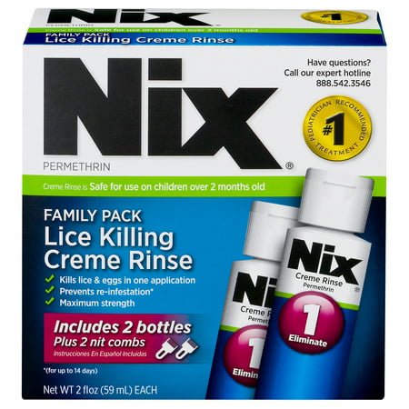 Nix Lice Killing Creme Rinse, Family Pack, Nit (Best Head Lice Treatment To Kill Eggs)