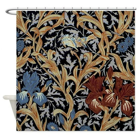 CafePress - William Morris Iris Design - Unique Fabric Shower Curtain 70" x 72"