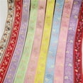 thumbnail image 4 of Cinta Jacquard de flores brillantes con purpurina, 5 yardas, 10-25MM, adornos para el cabello DIY, falda, accesorios para Collar de mascota, 4 of 5