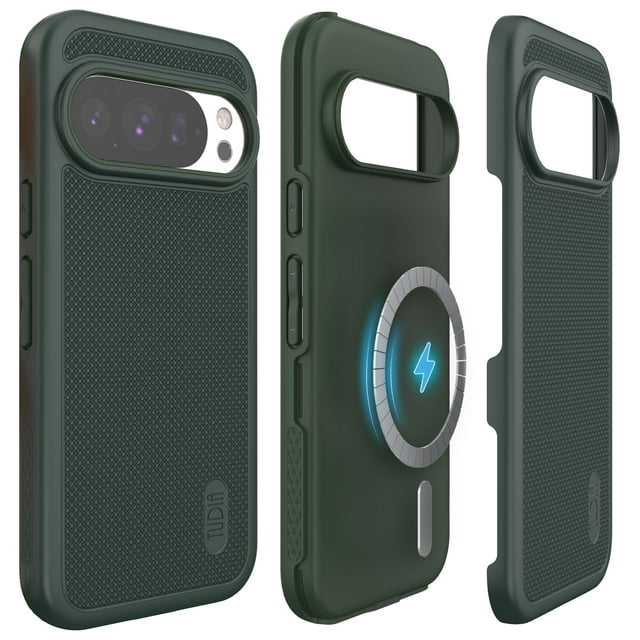 TUDIA MergeGrip pour Google Pixel 10 Case et Google Pixel 10 Pro Case 2025 Compatible MagSafe - Vert Pin