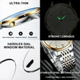 thumbnail image 3 of POEDAGAR Luxury Business Men's Watches Ultra Thin Waterproof Luminous Date&Week Stainless Steel Men Watch Quartz Male Clock Gift, 3 of 4