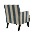 thumbnail image 5 of Upholstery Armchairs Set of 2 Accent Chairs Sofa Couch Solid Wood Legs Nailhead Trim Bedroom Home Living Room Stripe White Blue, 5 of 11