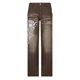 thumbnail image 4 of WILLBEST Jeans Mujer Pantalones Casuales de Cintura Baja Para Mujer, de Talla Grande, Con Estampado de Los Años 90, de Pierna Recta, Acampanados, Holgados, Vaqueros de Calle, Pantalones Largos Cómodos, 4 of 8