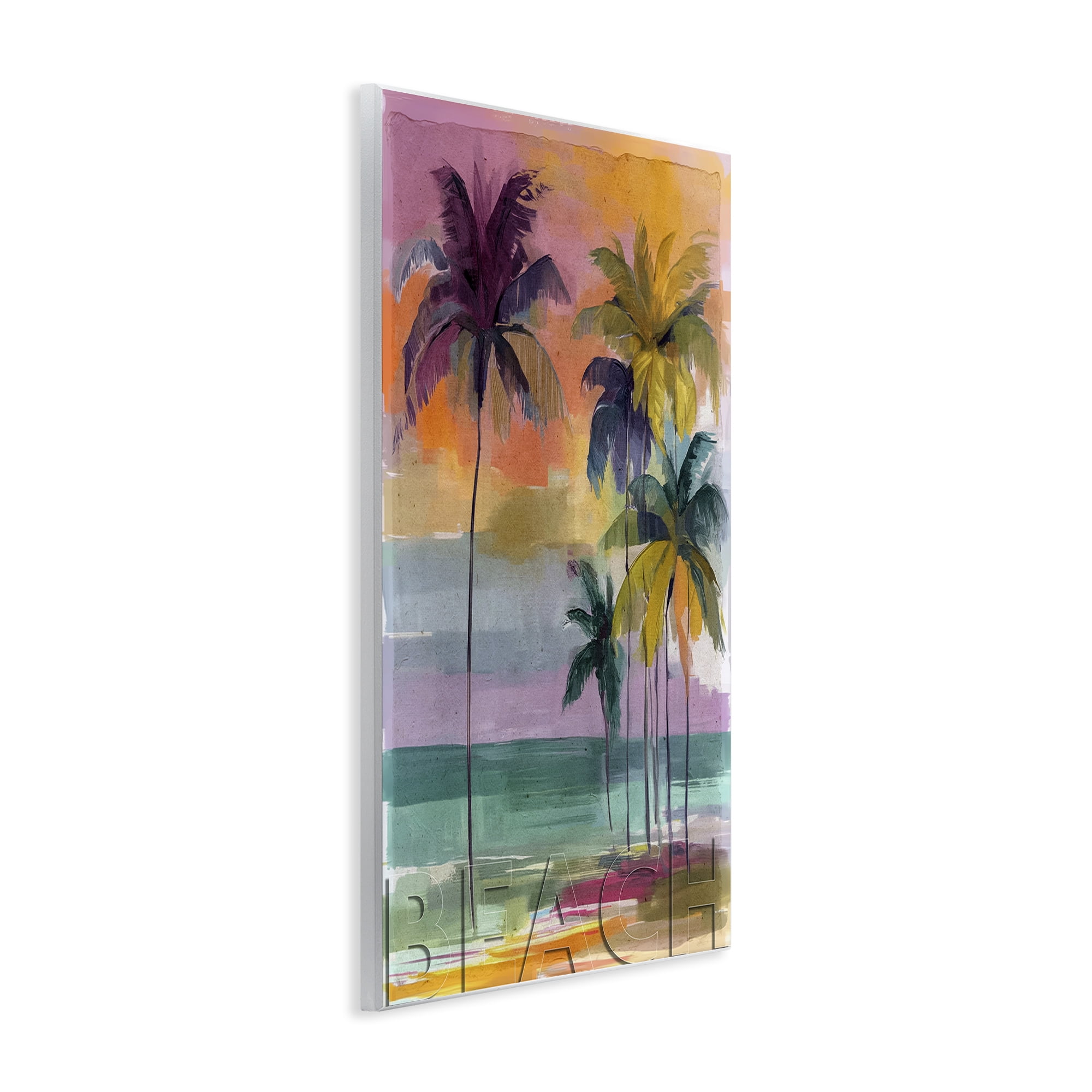 Stupell Industries Crayon Beach at Sunset Wall Plaque Art, design by Annabelle Hall