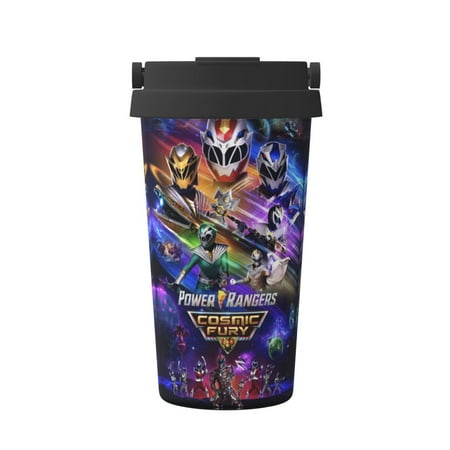 

Power Rangers Stainless Steel Vacuum Insulated Double Wall Travel Tumbler With Lid Durable Insulated Coffee Mug Thermal Cup With Splash Proof Sliding Lid，White