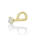 thumbnail image 5 of 20 Gauge Curved Screw 14K Yellow Gold 0.05 Carat Diamond Nose Ring, 5 of 5
