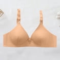 thumbnail image 2 of ManxiVoo Plus Size Wireless T Shirt Bra Full Coverage Minimizer Comfort Support for Women Adjustable Fit M Size Light Yellow, 2 of 7