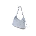 thumbnail image 5 of Madden NYC Women's Grommet Shoulder Handbag, Denim, 5 of 5