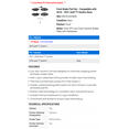 thumbnail image 2 of Front Brake Pad Set - Compatible with 2016 - 2021 Audi TT Quattro Base 2017 2018 2019 2020, 2 of 2