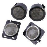 Traffic warning light Car 2 Pcs LED Turn Signal Light With Smoke Lens And Fender Side Light Combo For Jeep For Wrangler 07-16 Driving Safety Light