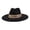 Black, variant on 10cm Big Wide Brim Boho Western Hat for Women and Men Embroidery Felt Rancher Fedora Hat
