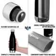 thumbnail image 6 of Hydration Nation Stainless Steel Water Bottle Double Wall Insulated - Midnight Black 17oz, 6 of 7