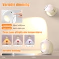 thumbnail image 5 of YOHAVEN Rechargeable Wireless Motion Sensor Night Light With USB Or Battery Power, Three Color Temperatures, Stepless Dimming, Magnetic Mount, Auto On Off, Ideal For Hallways, Stairs, Entryways And, 5 of 6