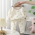 thumbnail image 2 of NIEWTR Baby Girls Boys Clothes Toddler 2-Piece Set Long Sleeve Pajamas Set Soft Top + Pull-on Long Pants Breathable Lightweight for 6-24 Months 2T 3T Gift Set(A-Khaki,18-24 Months), 2 of 4