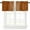 DarkOrange Beige, variant on Yellow White Stripe Valances for Windows Farmhouse Kitchen Curtains Valances Rod Pocket Valance Curtains for Kitchen Windows Modern Rustic Vertical Striped Window Valances for Bathroom 42"x12"
