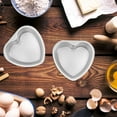 thumbnail image 3 of 2 moldes para pasteles con forma de corazón, herramienta para hornear galletas, molde para pasteles, molde de metal para hornear para manualidades., 3 of 8