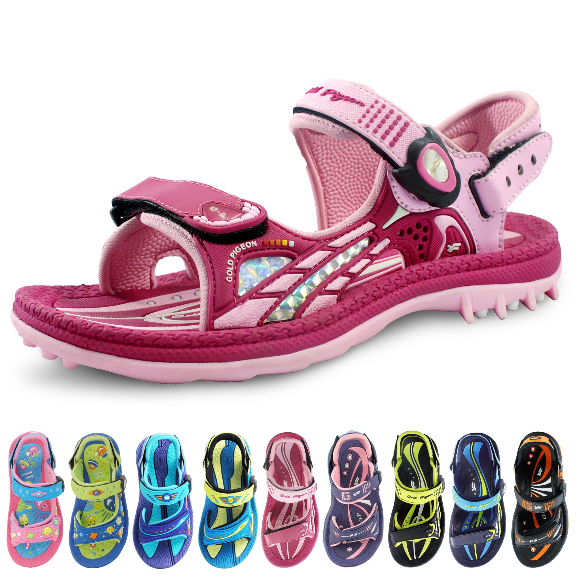 GP Kids Signature SNAP LOCK Sandals 0702 Fuchsia, EU36 (Size Big Kid