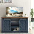thumbnail image 3 of LIVILAND 2-piece Set of 58" TV Stand and 47" Bar Wine Cabinet - Navy Blue, 3 of 20