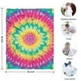 thumbnail image 4 of Colorful Rainbow Tie Dye Spiral Pattern Blanket,Comfortable Soft Flannel Throw Blanket,All Season,Warm Lightweight Blankets for Sofa Bed Couch Living Room Chair,30"x40", 4 of 4