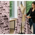 thumbnail image 5 of Soimoi Pink Cotton Voile Fabric Seeds,Herbs & Flower Print Sewing Fabric Yard 56 Inch Wide, 5 of 7