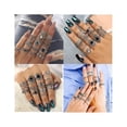 thumbnail image 3 of Set De 15 Anillos Piedra Negra Gótico Tribal, 3 of 4