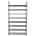 thumbnail image 3 of Ktaxon 8 Tiers Metal Shoe Rack Shoe Shelf 40 Pairs Portable Closet Shoe Storage Organizer Free Standing Shoe Tower Stand for Entryway Hallway Living Room, Black Finish, 3 of 10