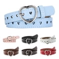 thumbnail image 6 of Fashion Belts for Women Fashion Waist Belt Women Leather Belts with Gold Buckle Jeans Pants Dress Ladies Fashion White Belt Red Skinny Belts for Women Thin Belts for Women Silver Buckle,Sky Blue, 6 of 6