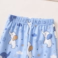 thumbnail image 5 of 2-Pack Baby Boys Jogger Pants Soft Stretch Cotton Solid Color Elastic Waist Casual Bottoms Black，Gray，Green,Navy,Cream.Size 6M-4Y, 5 of 7