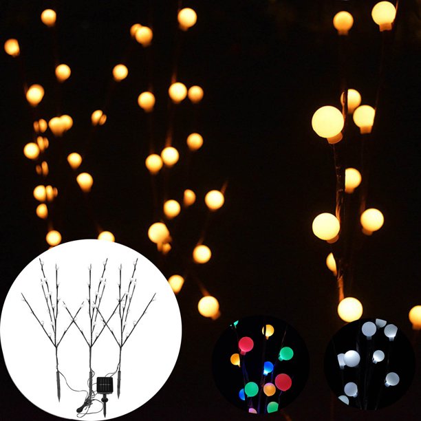 Xihbxyly Ofertas Relámpago de Hoy Liquidación de Almacén Rama de Árbol Alimentada, Luz Led para Jardín, Decoración de Patio, 1 Juego