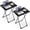 Black, variant on TV Tray - Foldable TV Trays Set of 2 with Corner Stabilizers, Waterproof & Scratch-Resistant TV Dinner Tray Table for Living Room, Bedroom, Office, Picnic, 16.9"×13.0"×24.2", Black