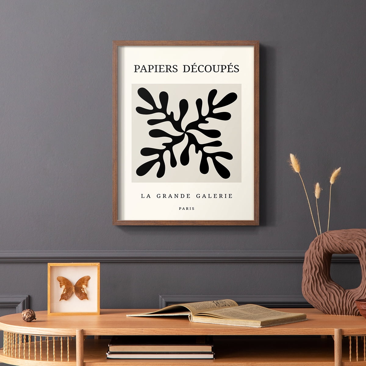 Matisse CCCXCVIII in Brown Solid Wood 22 x 28 Framed Print