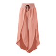 thumbnail image 4 of Gibobby pantalones para mujer Pantalones de yoga sueltos con cintura elástica y cintura alta para mujer Pantalones largos casuales (Rosa, M), 4 of 5