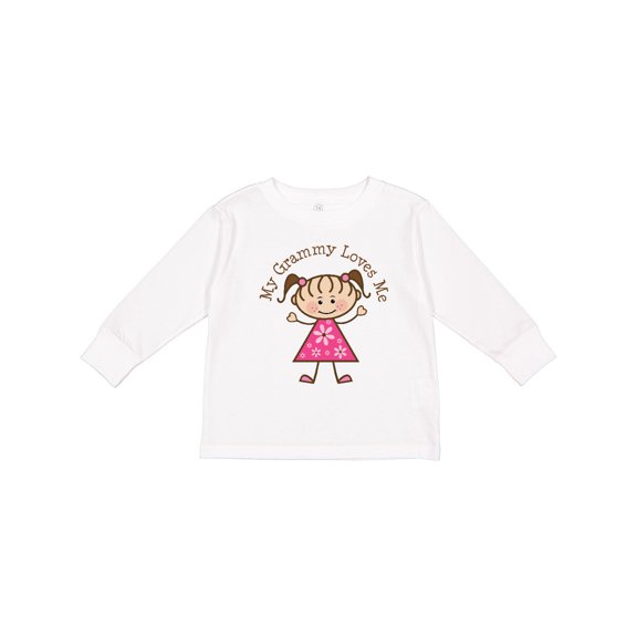 Inktastic My Grammy Loves Me Girls Long Sleeve Toddler T-Shirt