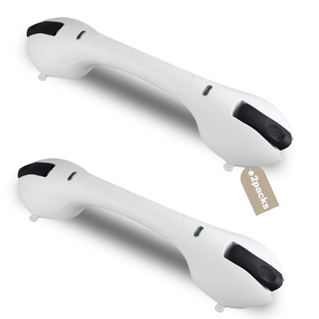 Daren Medical Shower Grab Bar 2 PCS Suction Grab Bars for Bathtubs and Showers, Shower Handle Removable Shower Handrails for Kids, Bathroom Safety Grip Waterproof(Black)