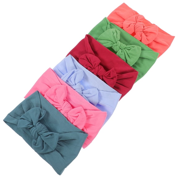 AURARMLET 6 Pcs Adjustable Infant Headband Nylon Hair Accessory Assorted Color for Photography