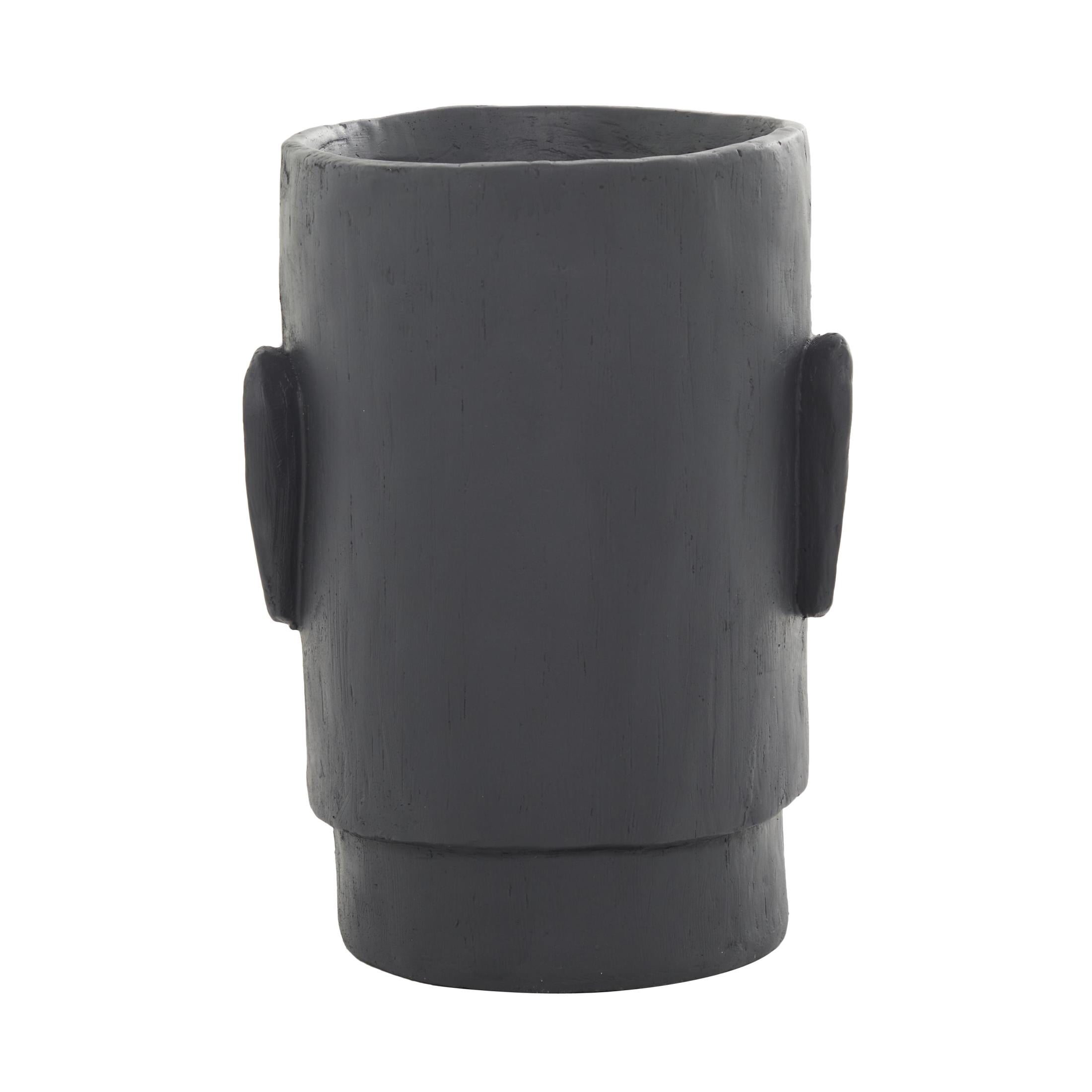 DecMode 13" x 18" Easter Island Dark Gray Magnesium Oxide Face Planter