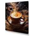 thumbnail image 2 of Designart "Euphoria In A Coffee Cup Espresso" Coffee Wall Art Living Room, 2 of 7