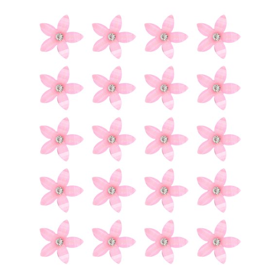 Unique Bargains 20 Pcs Small Flower Hair Clips Mini Flower Hair Clips for Girls Cute Flower Hairpin for Fine Hair Pink