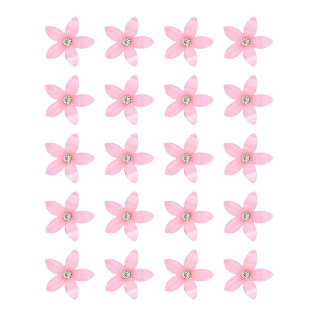 20 Pcs pequeños clips de flores para el cabello de Unique Bargains, mini clips de flores para niñas, lindo pasador de flores para cabello fino, color rosa