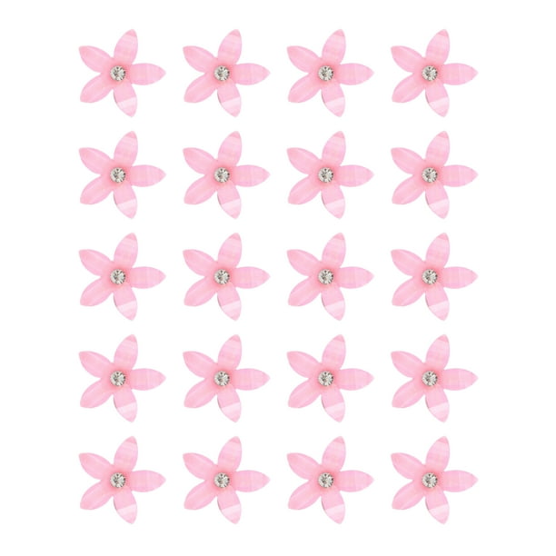 20 Pcs pequeños clips de flores para el cabello de Unique Bargains, mini clips de flores para niñas, lindo pasador de flores para cabello fino, color rosa