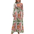 thumbnail image 1 of Spring Floral Peruvian Lily Long Dress luxury evening dresses 2024 elegant dresses plus sizes, 1 of 4