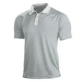 thumbnail image 4 of Bibifish Mens Polo Shirts Light Blue Body White Lapel Collar Button Placket Shirts Mens Spring Summer Basic Daily Tops, 4 of 4